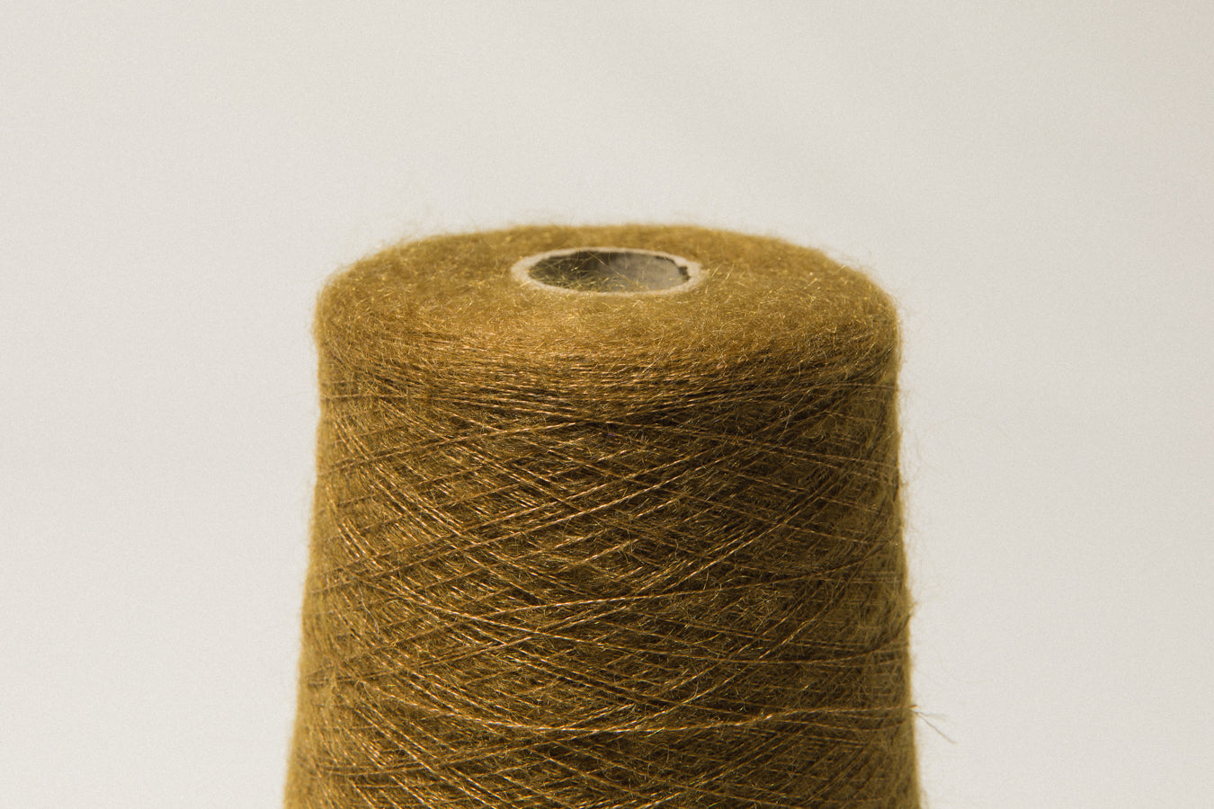 Ochre-brown vintage YARN on cone