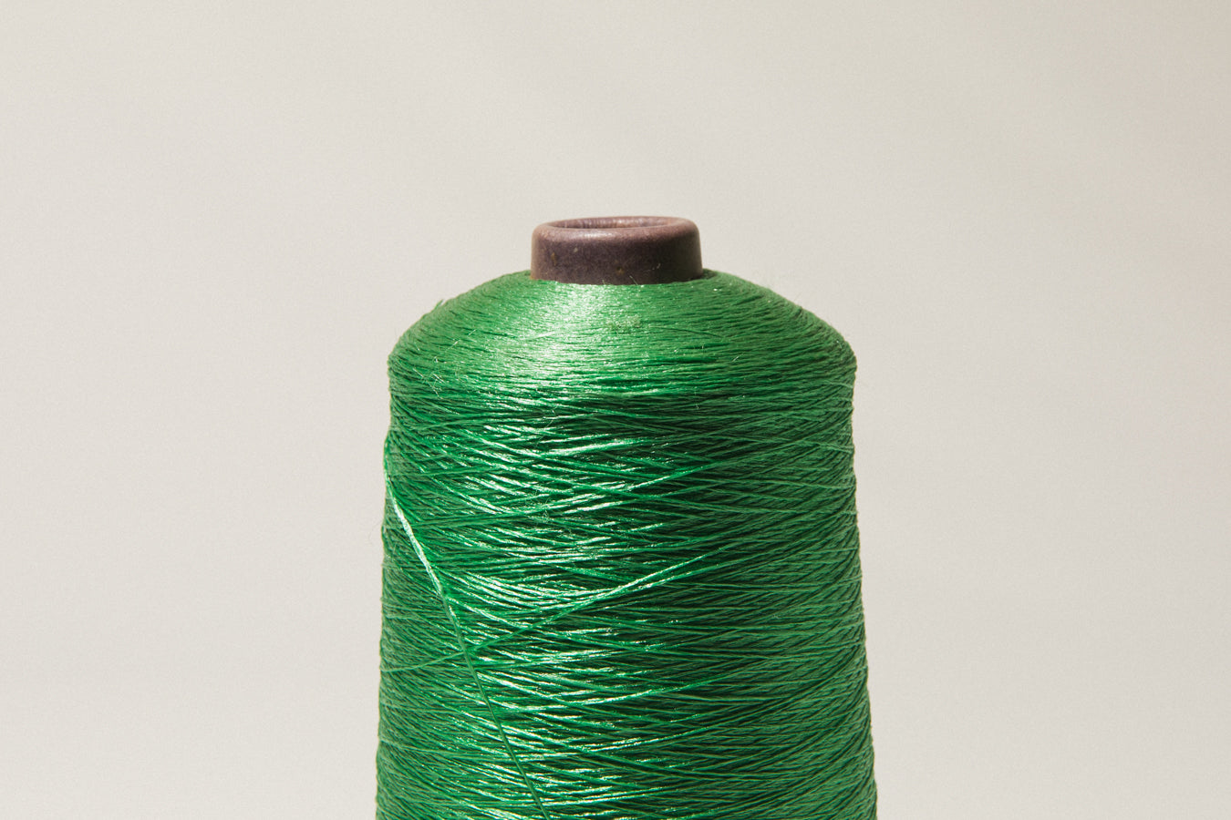 Emerald green vintage YARN on cone