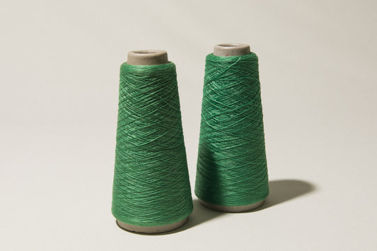 Emerald green vintage YARN on cone
