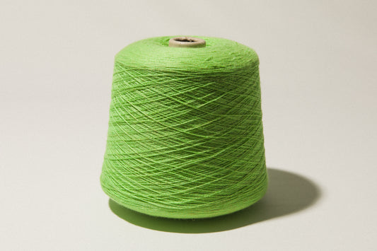 Lime green vintage YARN on cone