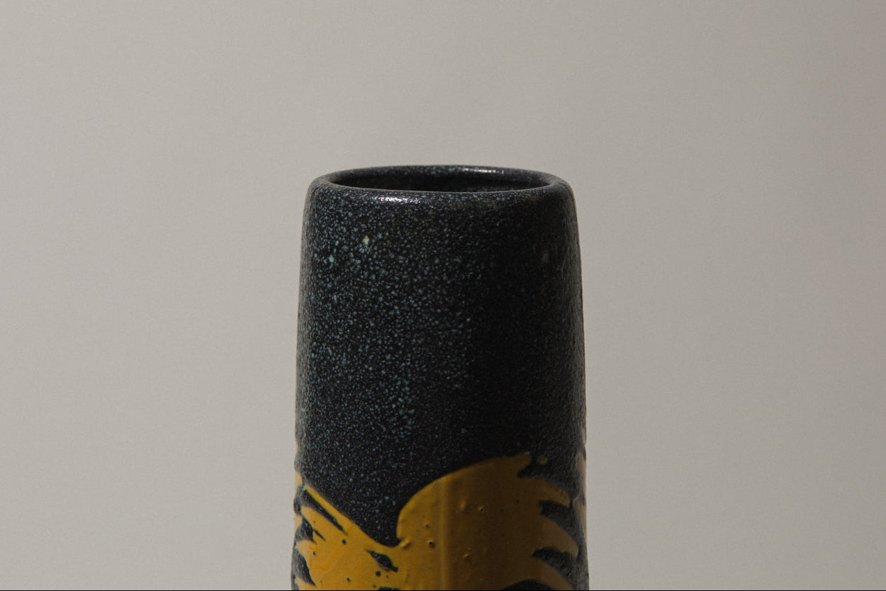 Vintage ceramic cylinder VASE