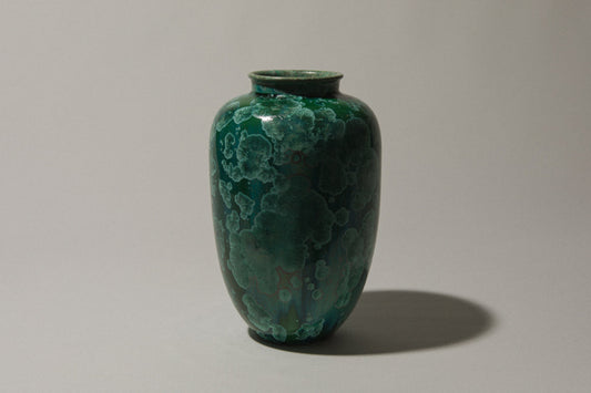 Porcelain VASE with green crystalline-glaze