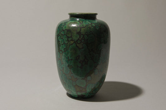 Porcelain VASE with green crystalline-glaze