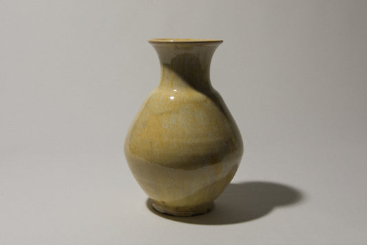 Ceramic bellied VASE with yellow glaze