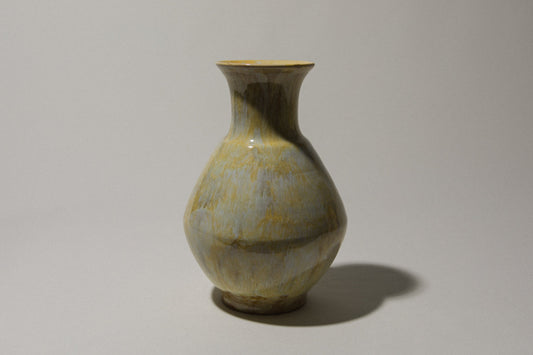 Ceramic bellied VASE with yellow glaze