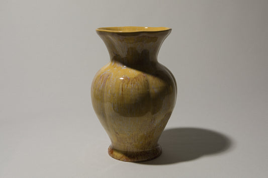 Ceramic VASE with yellow glaze