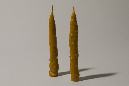 Dipped beeswax CANDLE set of two