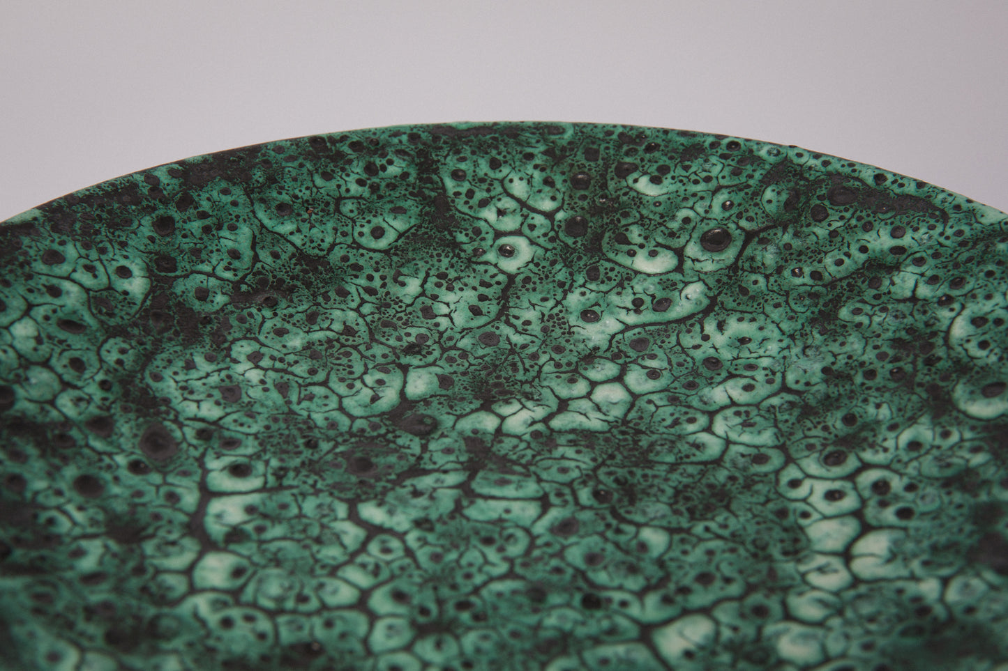 Teal ceramic PLATE _ 1438