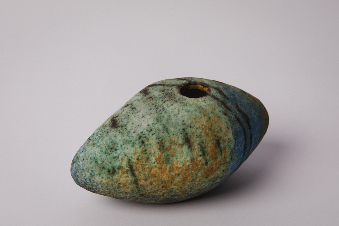 Reclining Pebble VASE by Ágoston Simó _ 1341