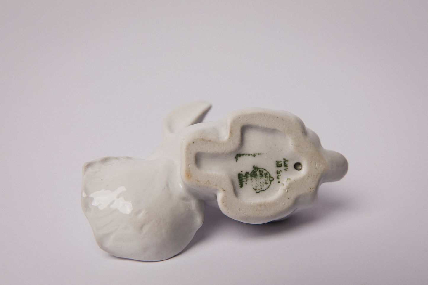 White Zsolnay RABBIT FIGURINE _ 1473