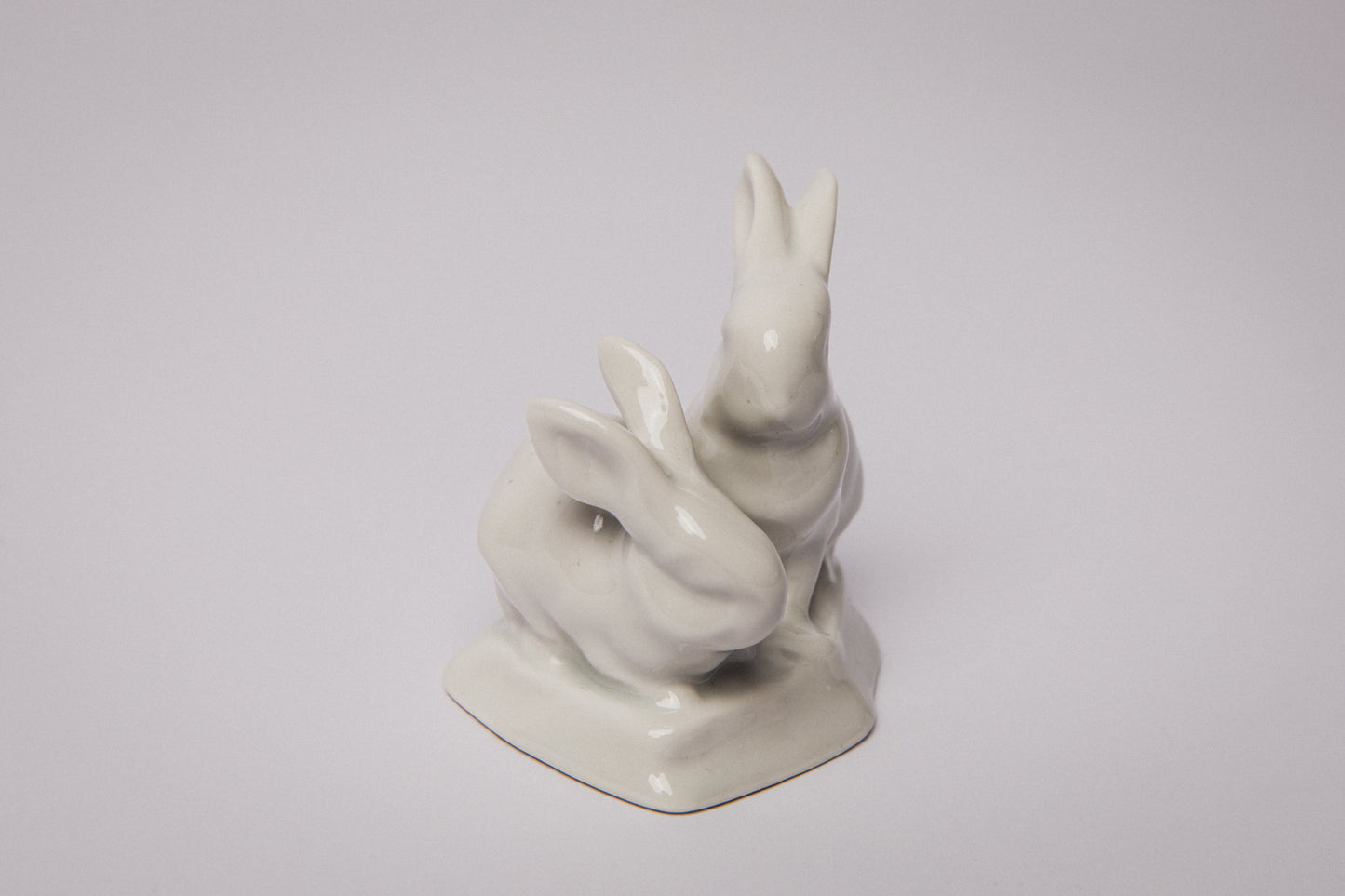 White Hollóháza RABBIT FIGURINE _ 1476