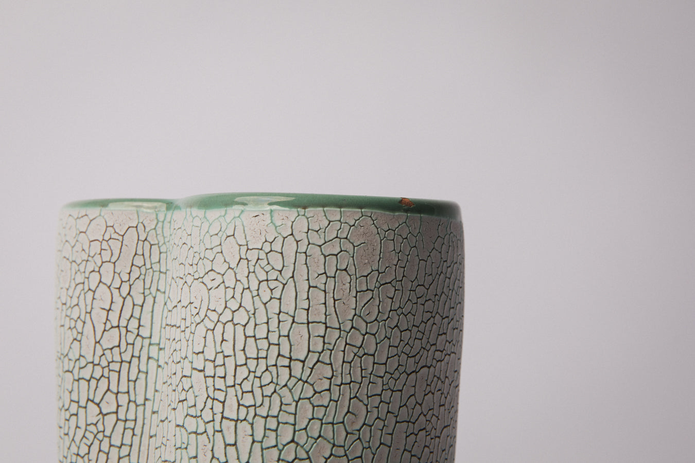 Ceramic VASE with crackle glaze _ 1356