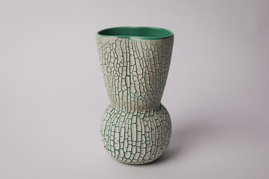 Ceramic VASE with crackle glaze _ 1357
