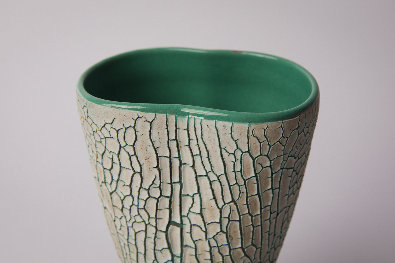 Ceramic VASE with crackle glaze _ 1357