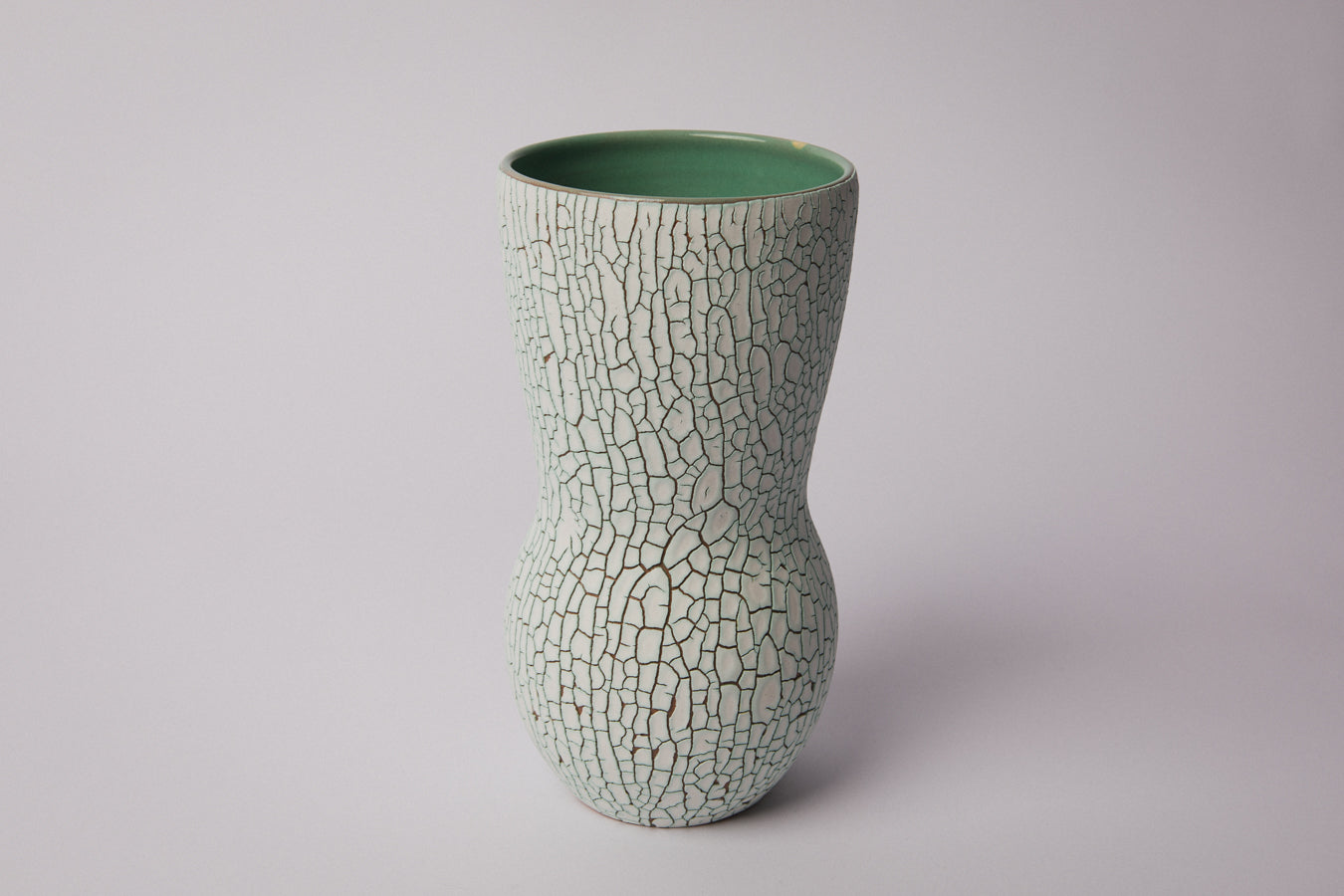 Ceramic VASE with crackle glaze _ 1358