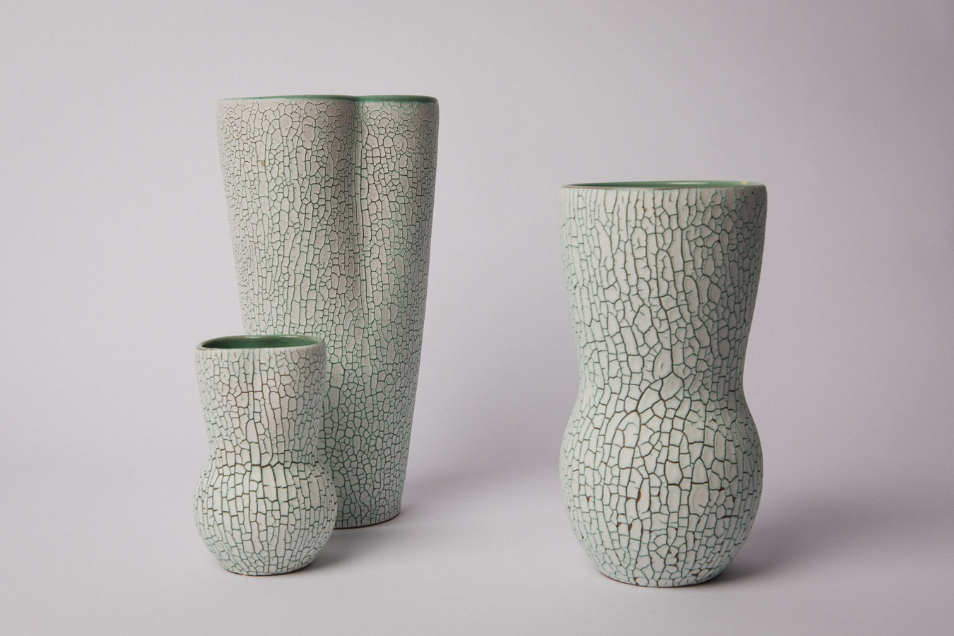 Ceramic VASE with crackle glaze _ 1356