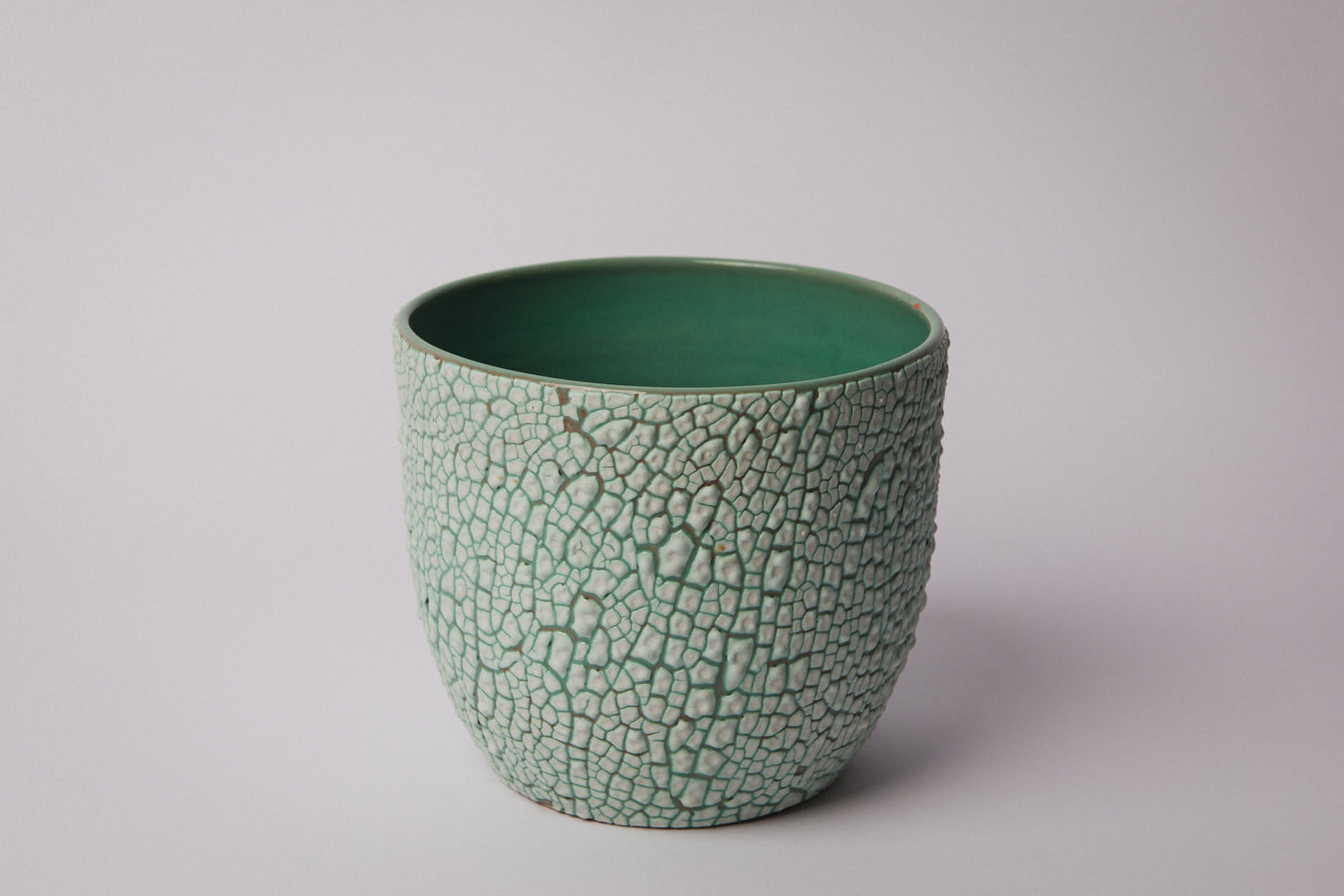 Ceramic POT with crackle glaze _ 1360