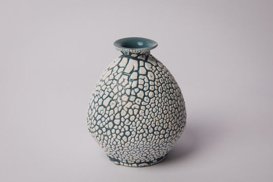 Ceramic VASE with crackle glaze _ 1365
