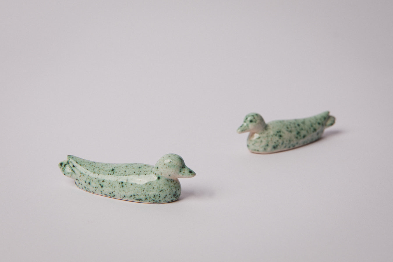 Small pair ceramic BIRD FIGURINES _ 1367