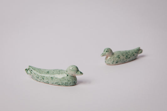 Small pair ceramic BIRD FIGURINES _ 1367