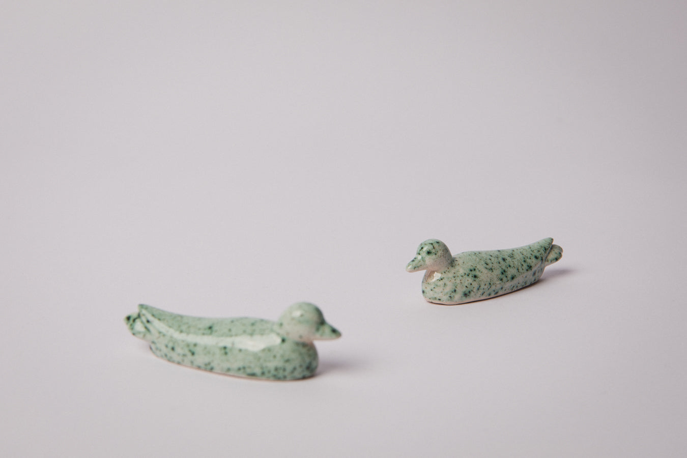 Small pair ceramic BIRD FIGURINES _ 1367
