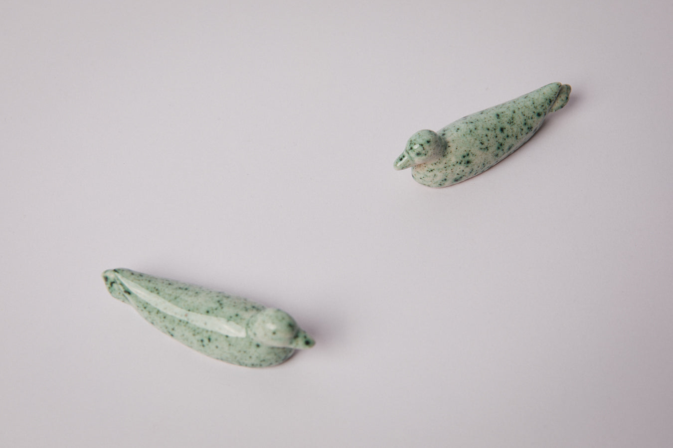 Small pair ceramic BIRD FIGURINES _ 1367