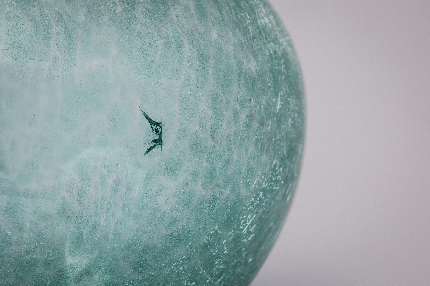 Teal veil glass VASE _ 1510
