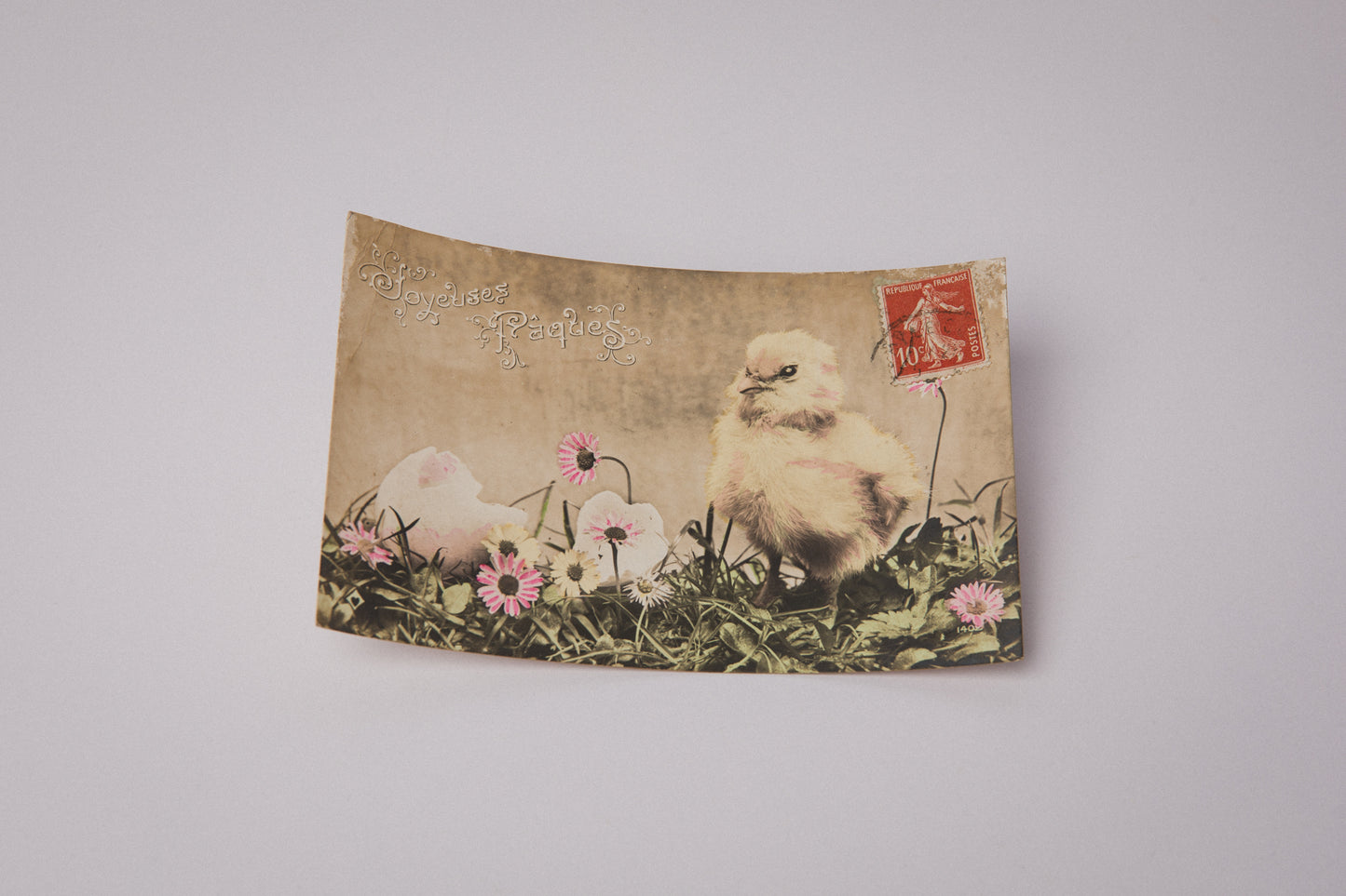 Vintage Easter Postcard with Easter Chick _ 1533