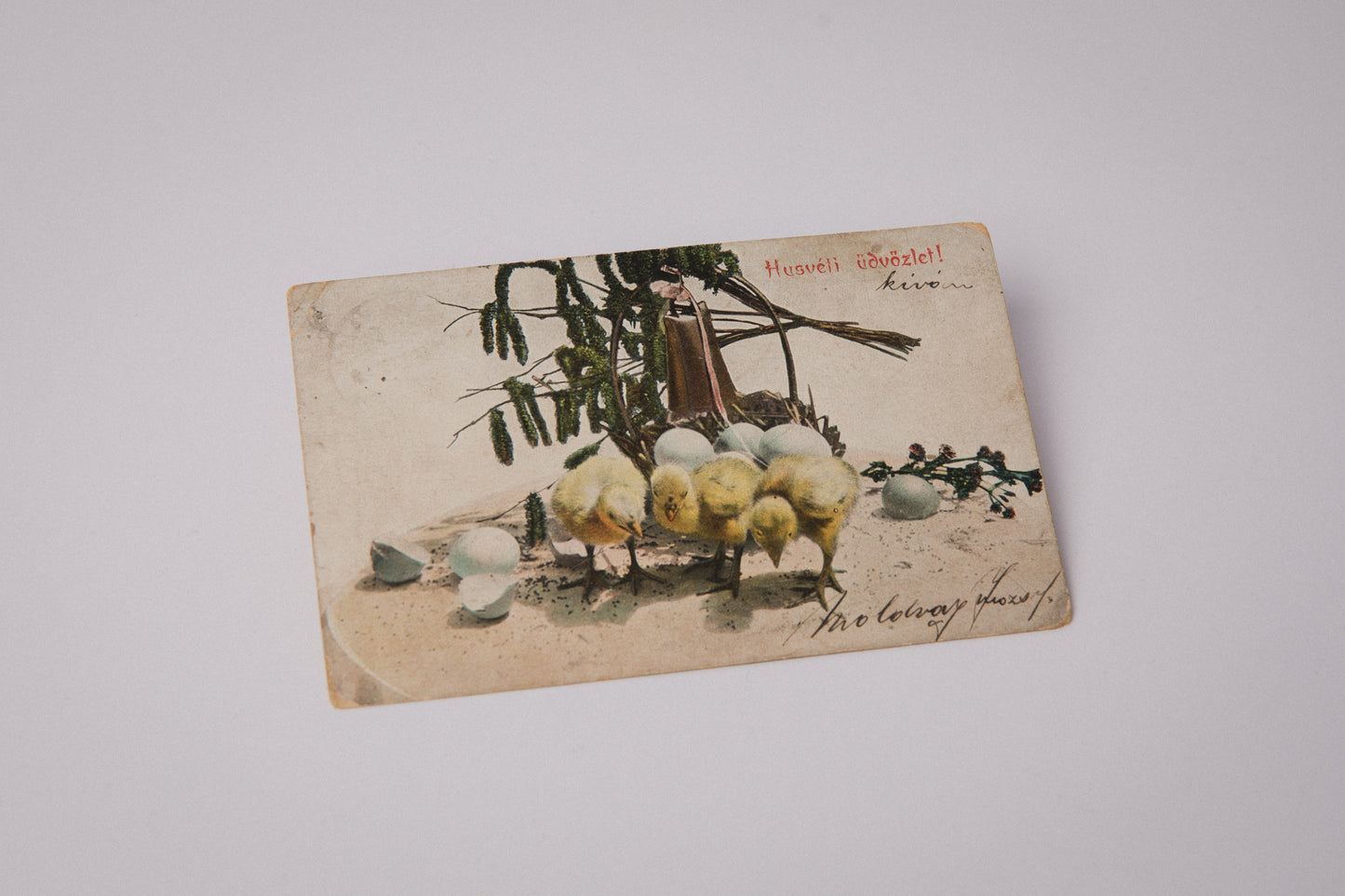 Vintage Easter Postcard with Easter Chicks _ 1535