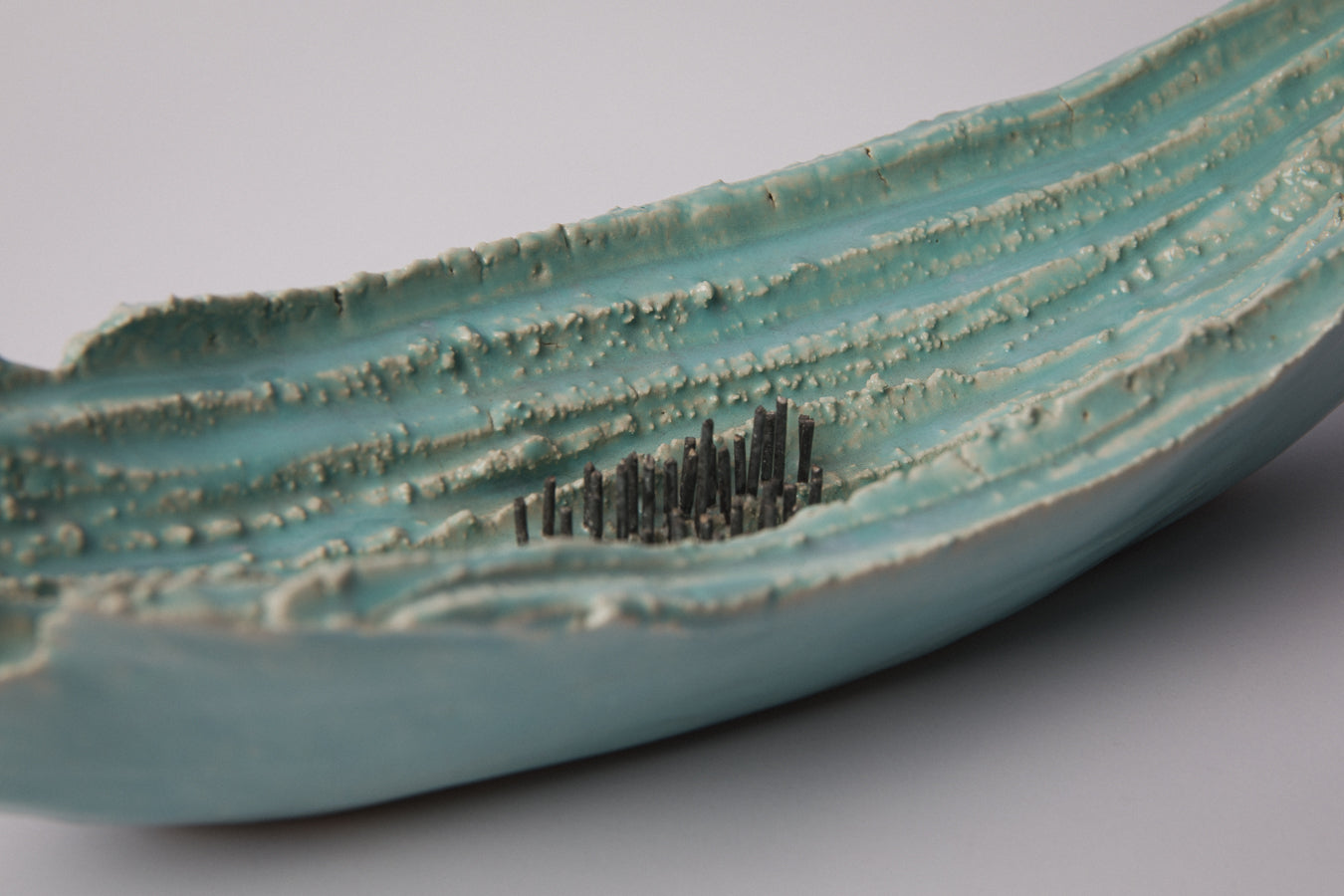 Porcelain BOWL with kenzan needle _ 1384