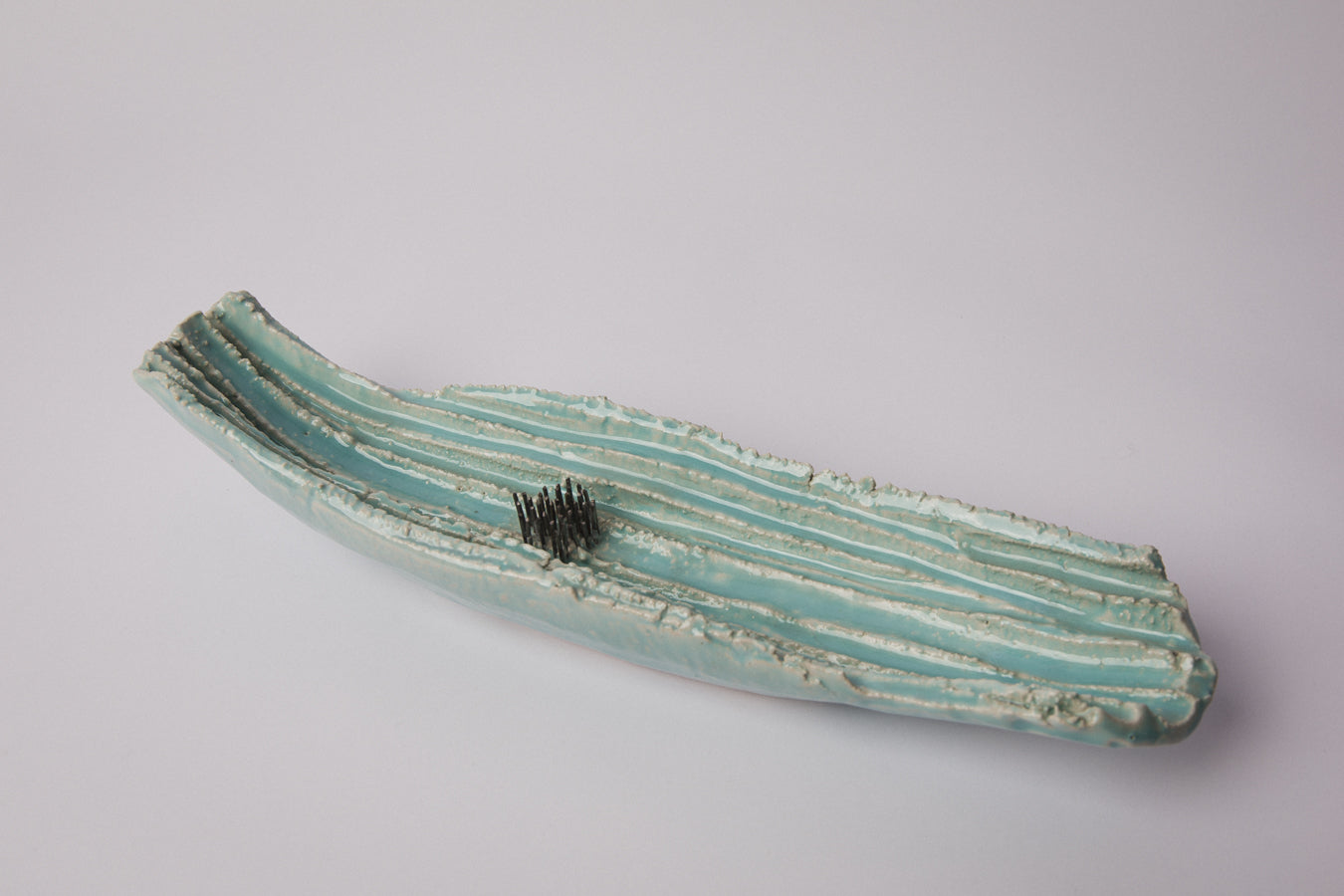 Porcelain BOWL with kenzan needle _ 1385
