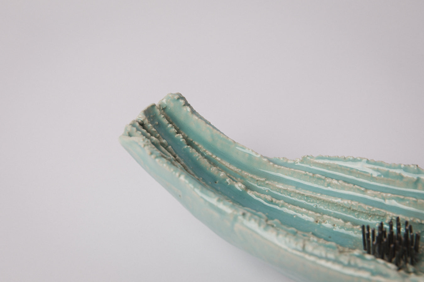 Porcelain BOWL with kenzan needle _ 1385