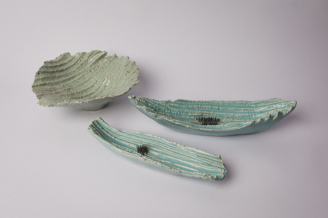 Porcelain BOWL with kenzan needle _ 1385