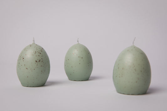 Egg-shaped CANDLE teal