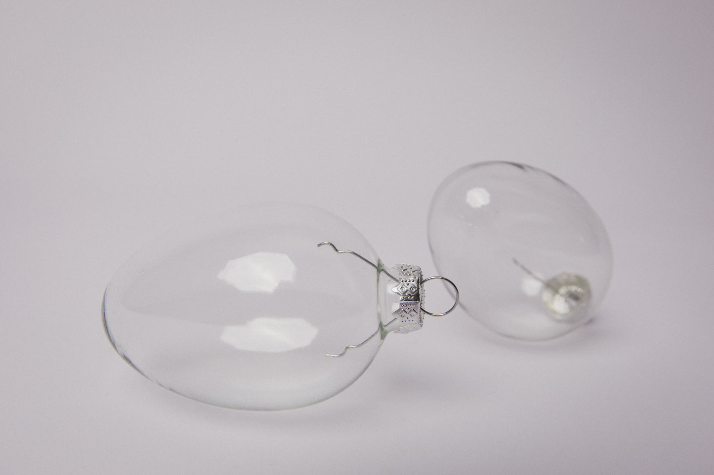 Set of two glass EGGS