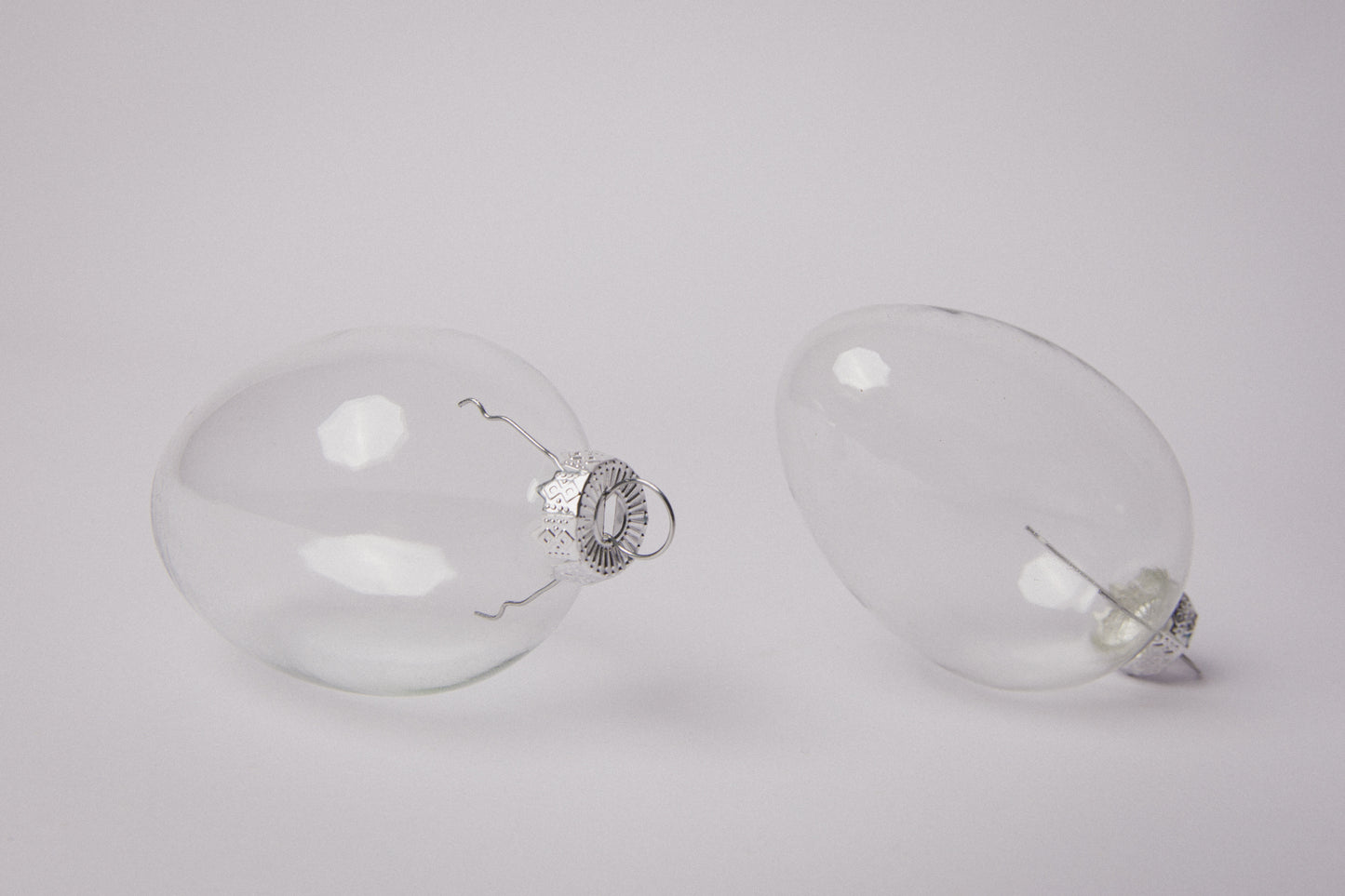 Set of two glass EGGS