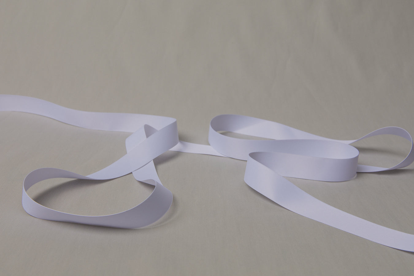 Recycled PET RIBBON white 2,5cm