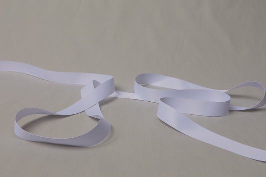 Recycled PET RIBBON white 2,5cm