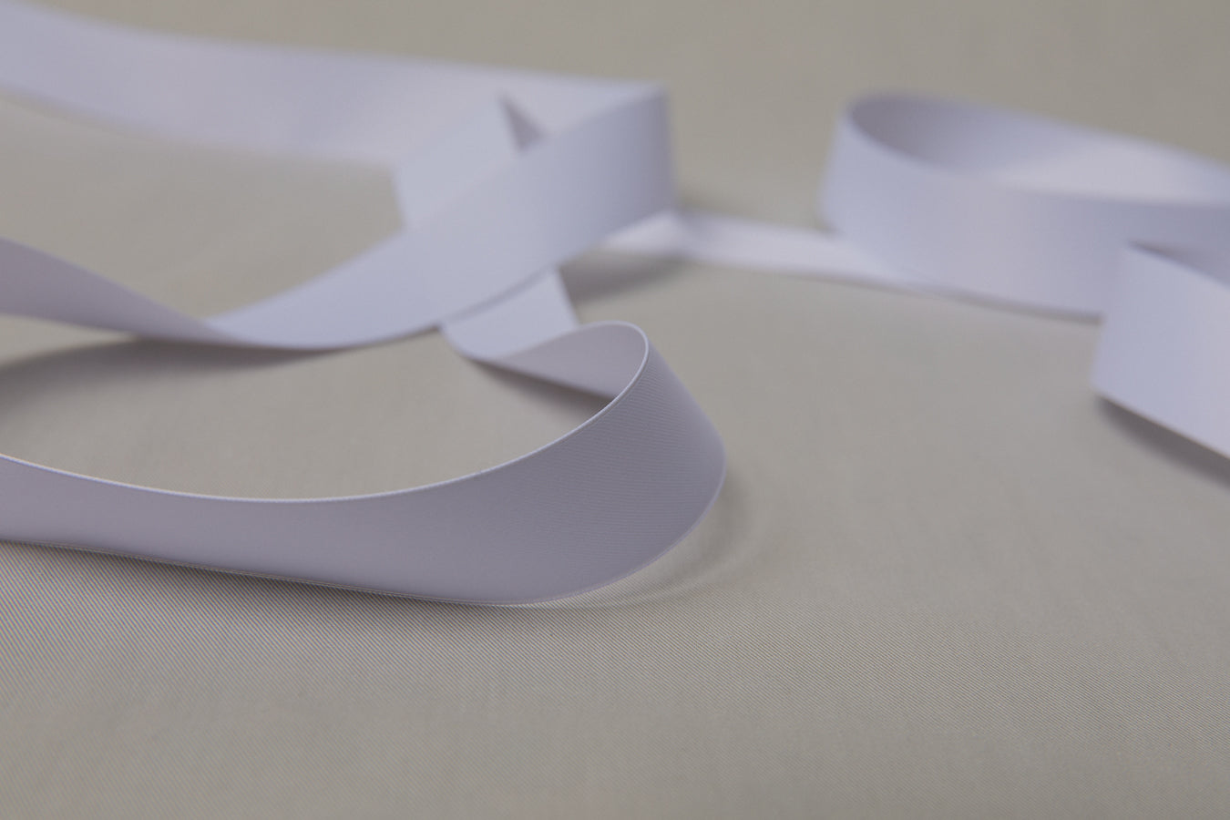 Recycled PET RIBBON white 2,5cm