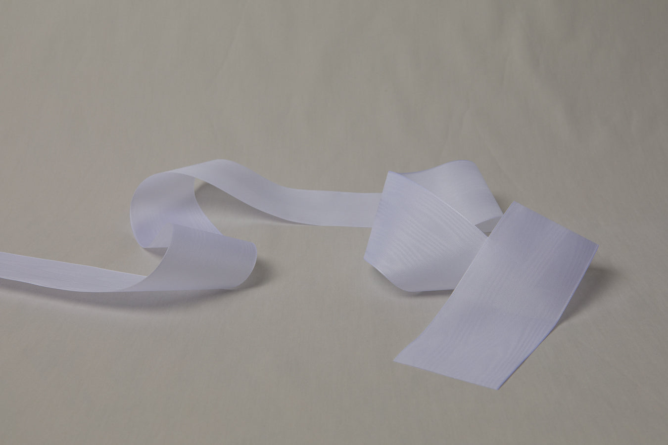 Moiré RIBBON white 7,5cm