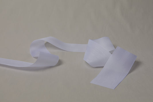 Moiré RIBBON white 7,5cm