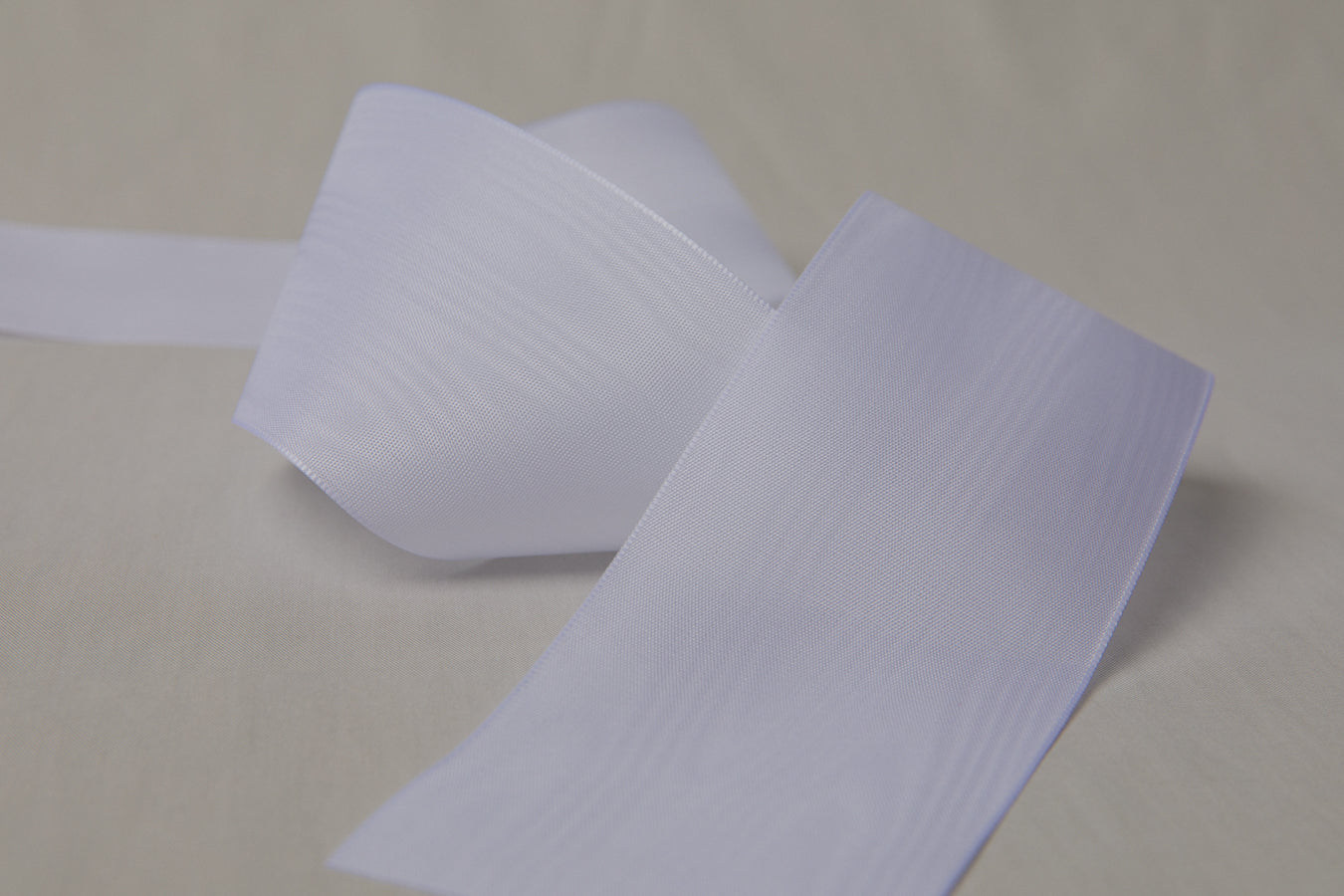 Moiré RIBBON white 7,5cm