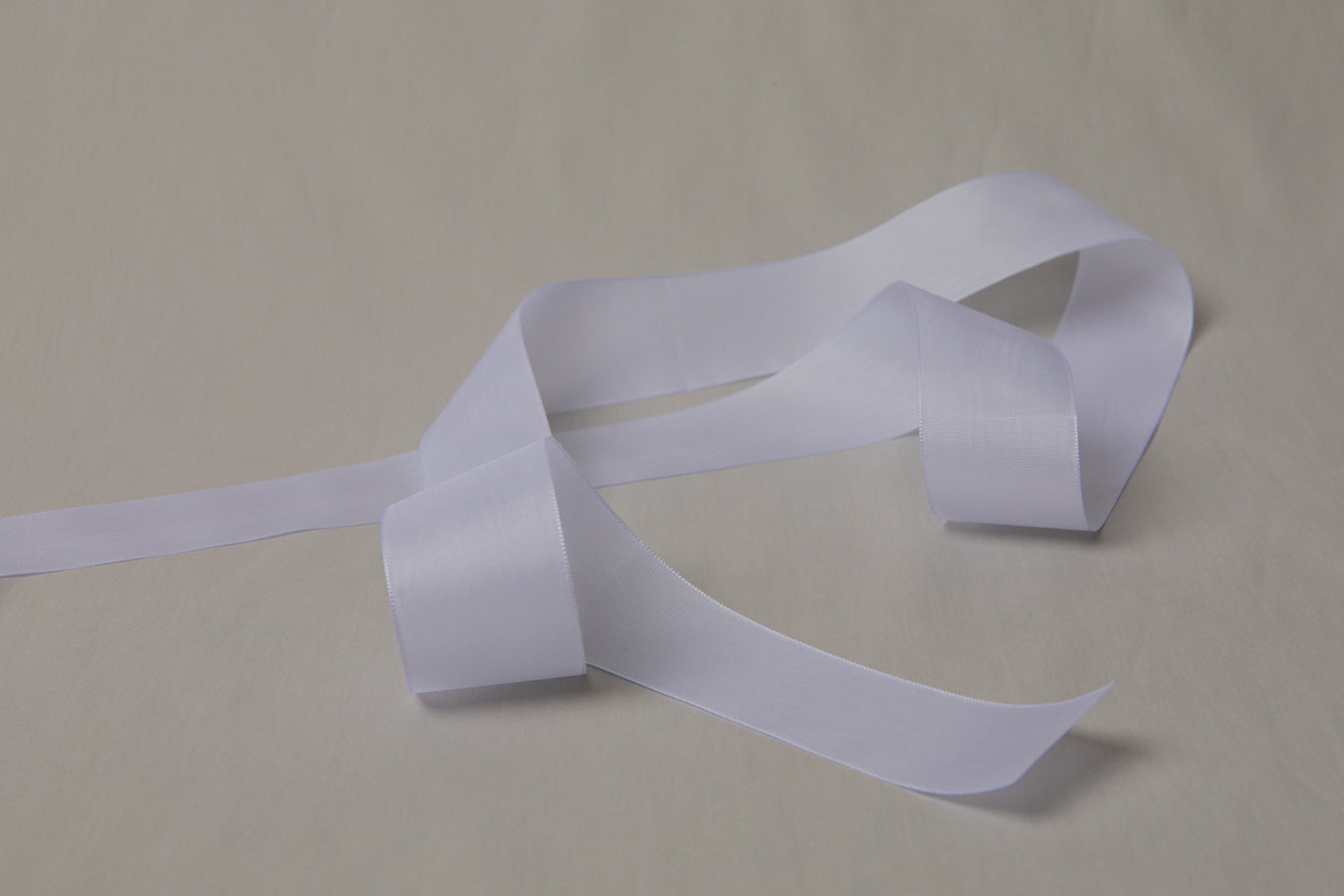 Moiré RIBBON white 5cm