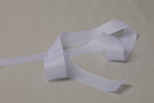 Moiré RIBBON white 5cm