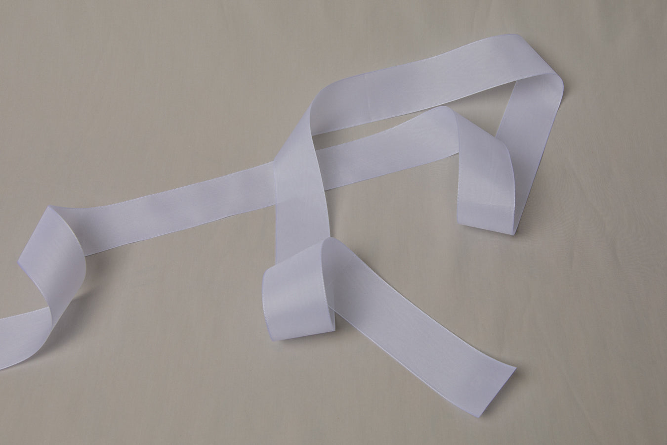 Moiré RIBBON white 5cm