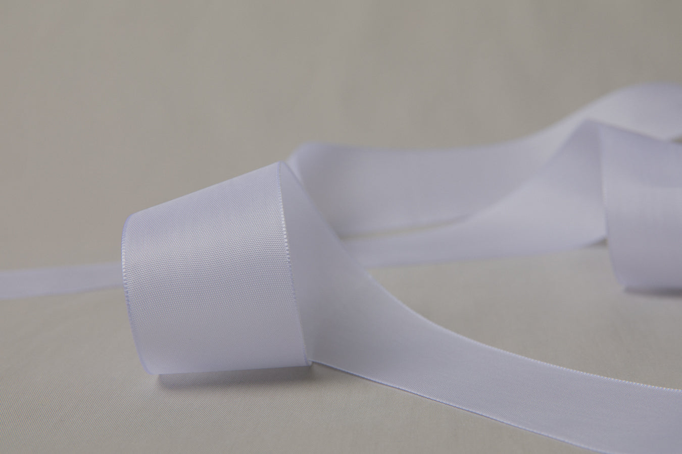 Moiré RIBBON white 5cm