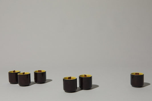 Set of six beeswax CANDLE small