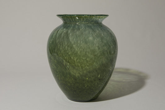 Green veil glass VASE extra large