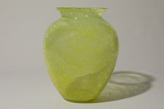 Yellow veil glass VASE extra large