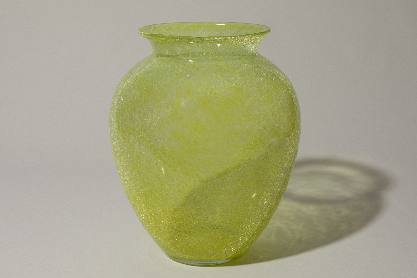 Yellow veil glass VASE extra large